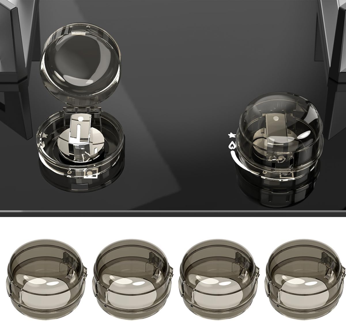 24Pcs Child Proof Gas Stove Knob Covers Safety Plastic Oven Knob Guards Adjustable Protective Shields for Boys and Girls Sturdy and Easy to Install Stove Safety