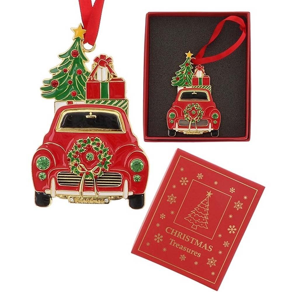 Shudehill Giftware Xmas Treasures Festive Car Boxed Hanging Decoration