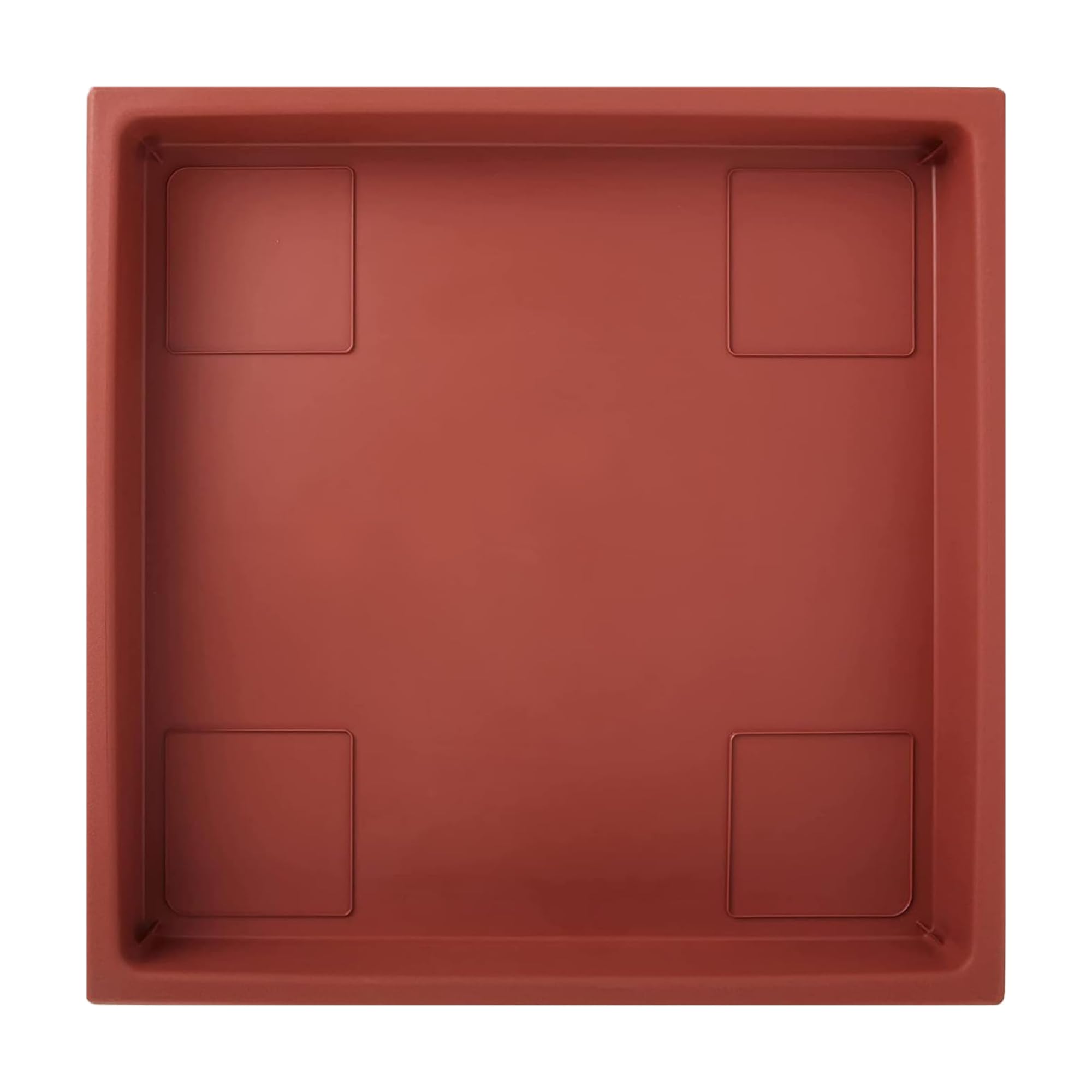 The HC Companies Accent Square Plant Saucer - Durable Plastic Trays for Plants - Stylish Square Tray for Water Drainage - UV Resistant Planter Saucer