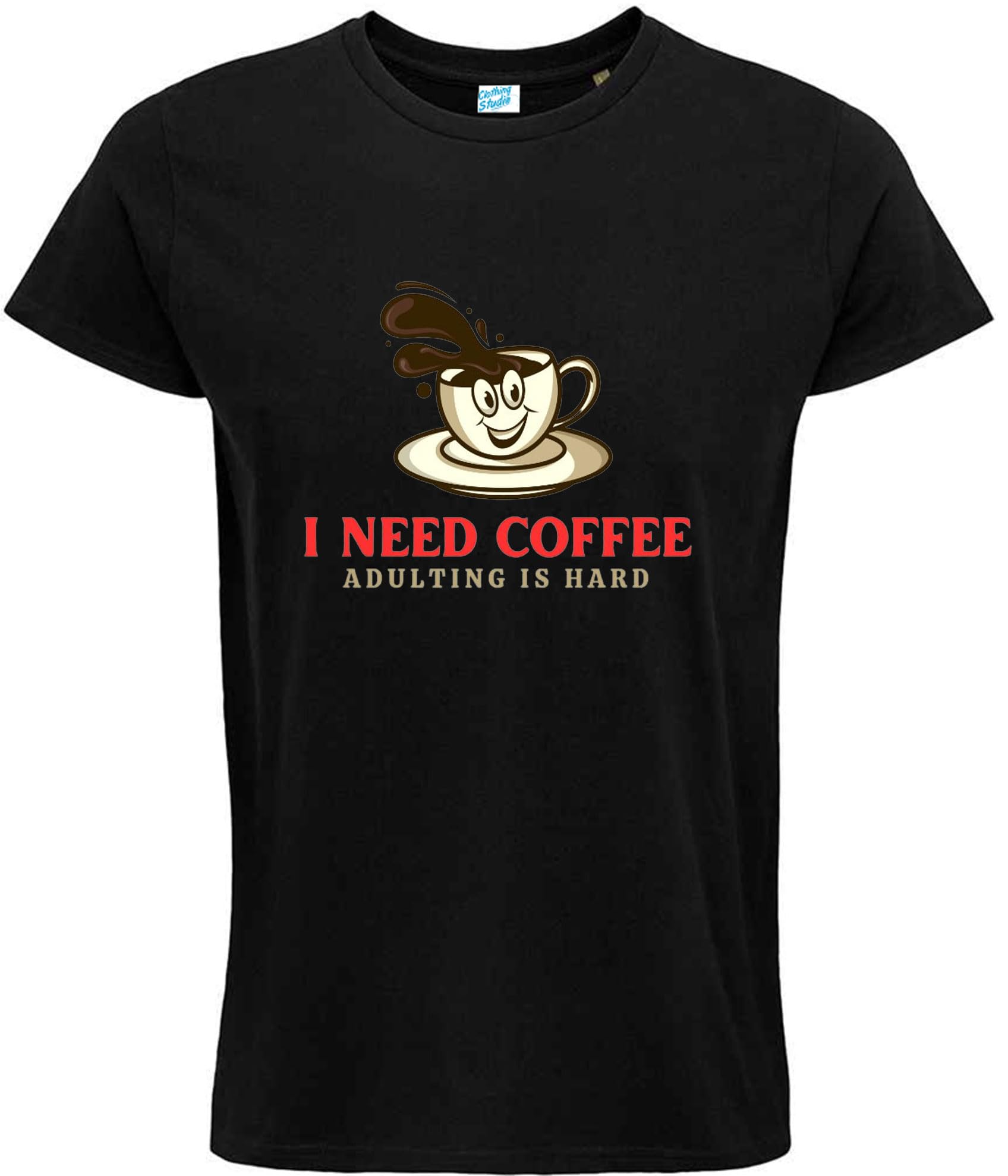 Moonbow Unisex Black Funny Quotes T Shirt Coffee (Uk, Alpha, Xl, Regular, Regular, )