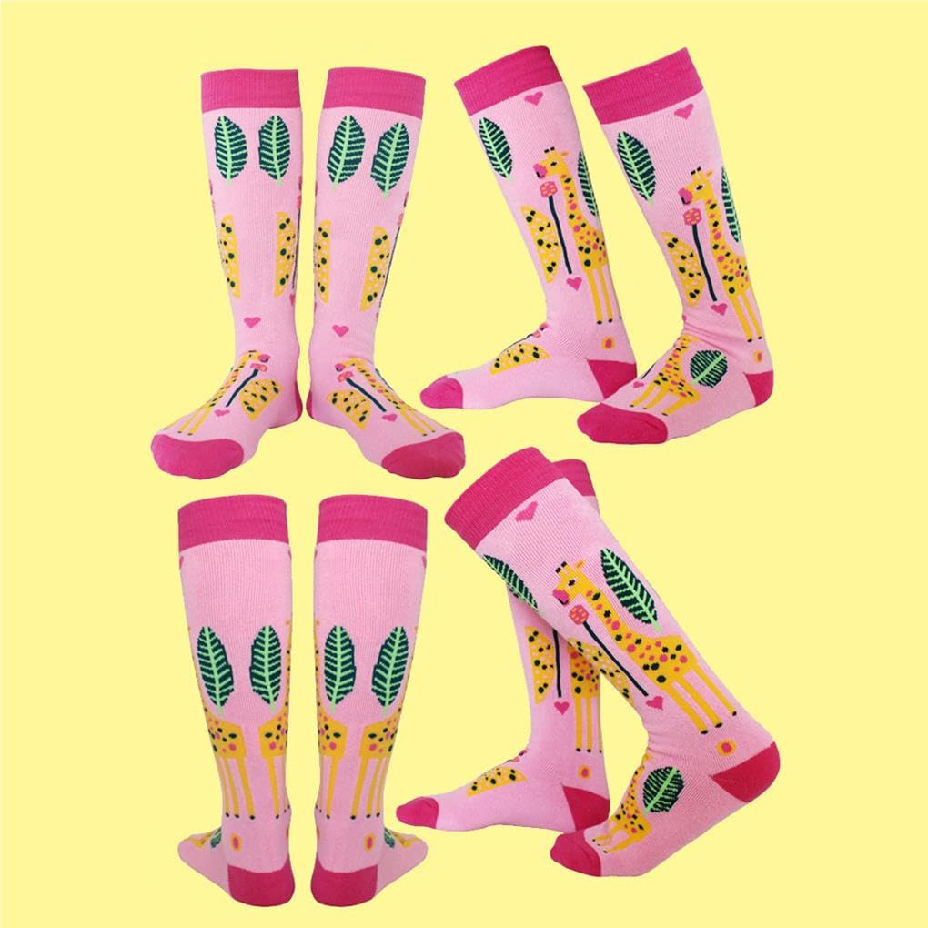 1 par de calcetines térmicos, calentadores de pies, acabado fino, antideslizantes, accesorios para exteriores, cálidos, prácticos para llevar, equipo de esquí, jirafa