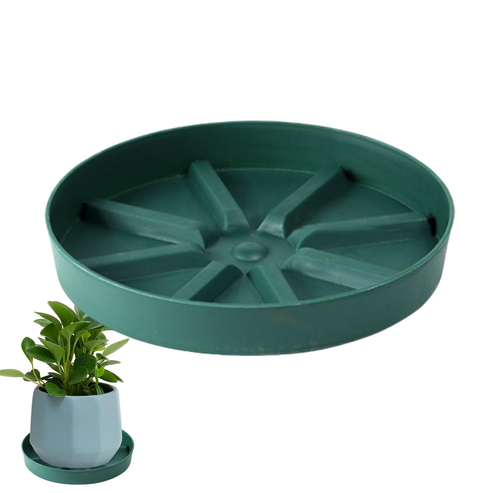 24 Sottovasi Per Piante Con Etichette Incluse - 3 Dimensioni (16/20/24 Cm) - Rotondi, Impermeabili, Per Interni Ed Esterni, Decorazione Giardino