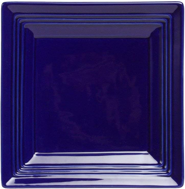 Tuxton Home Concentrix Square Plate (Set of 4), 8 1/2", Cayenne Red; Heavy Duty; Chip Resistant; Lead and Cadmium Free; Freezer to Oven Safe up to 500F