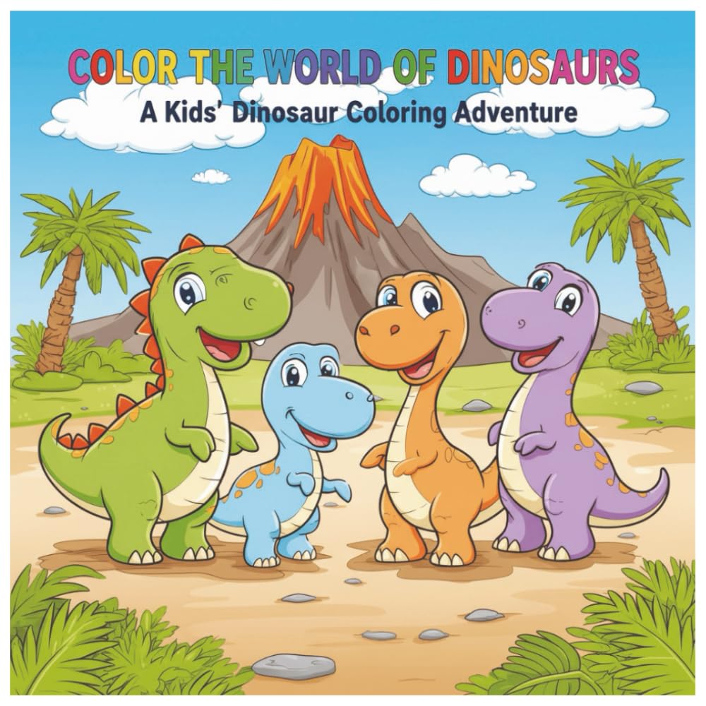 Color the World of Dinosaurs: A Kid's Dinosaur Coloring Adventure