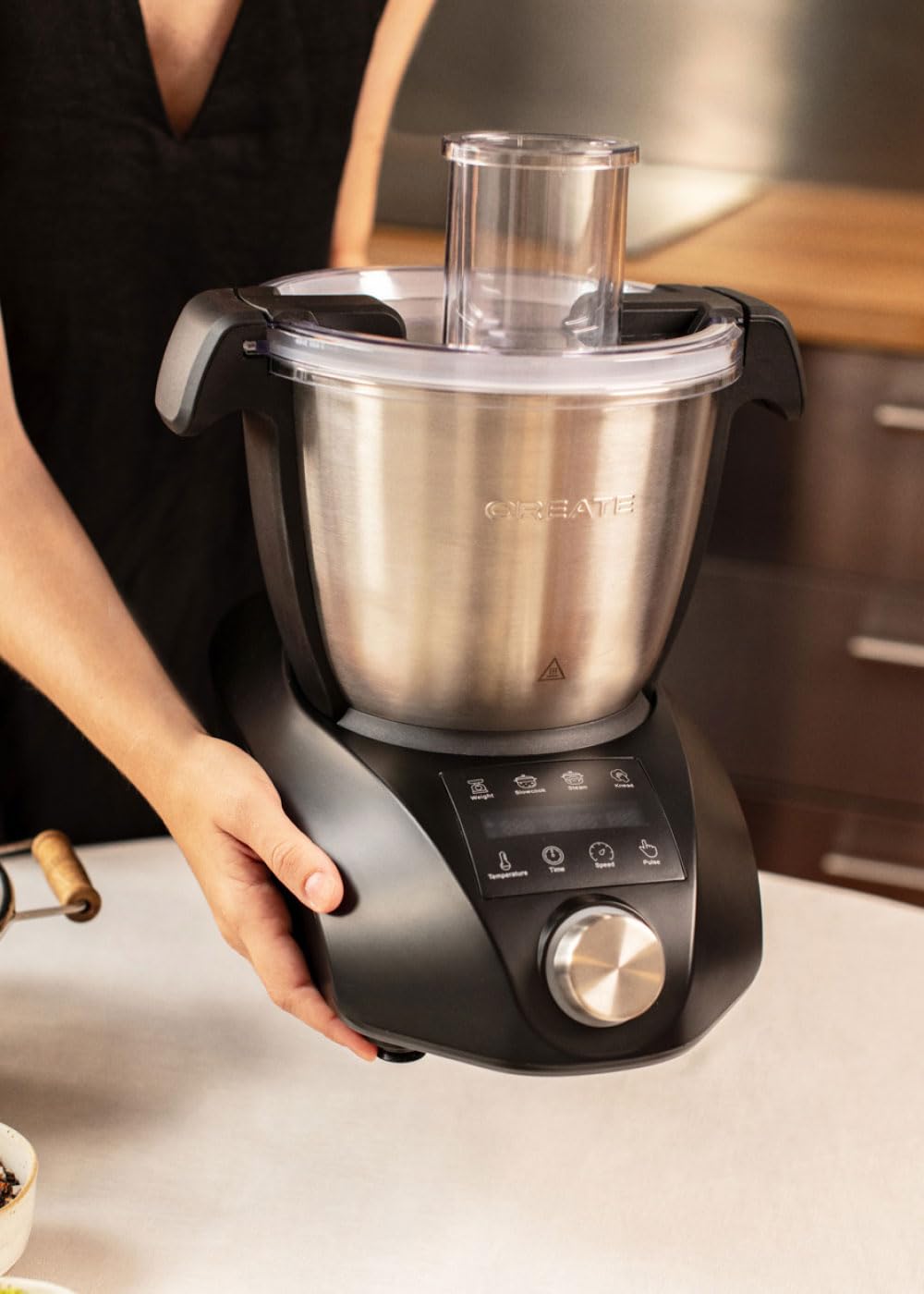 CREATE/CHEFBOT COMPACT CONNECT/Robot de cocina inteligente multifunción con cesta vaporera/Capacidad 3.5l, báscula incorporada, 24 programas automáticos, 10 velocidades + función turbo, 1200W