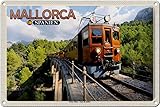 FEMER Cartel de chapa de viaje 30 x 20 cm Mallorca España Red Blitz Tren Sóller tin Sign