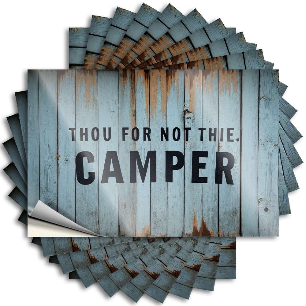 Fzfn Colour Funny Sticker Teen Stuff Waterproof Vinyl Sticker | Thou For Not Thie. Camper Feminist Tumbler For Narrow Diy Projects(6X9cm)