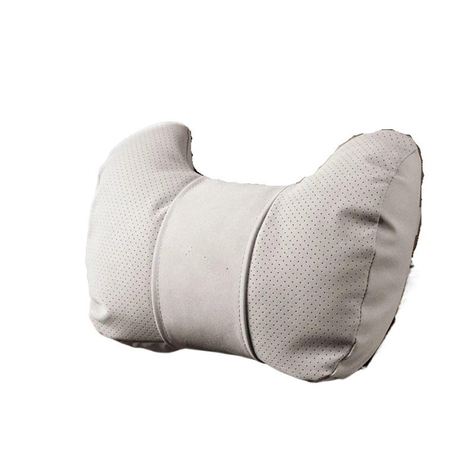 KAUWYEHD Car Seat Accessories Fit For Chery Jaecoo J7/8Pro Suede Leather Headrest Neck Pillow Car Pillows(1pc-beige)