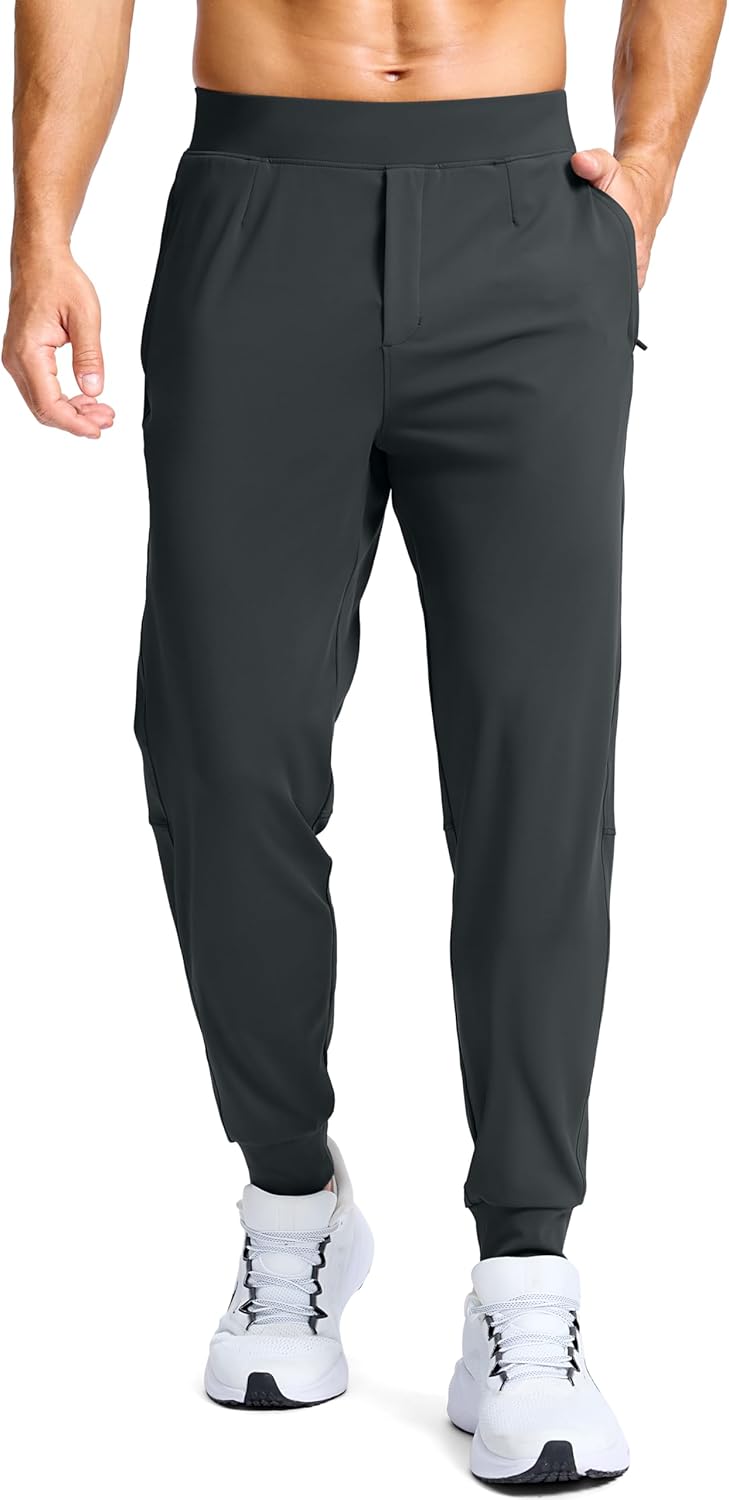 G Gradual Men’s Golf Joggers Pants with Zipper Pockets Stretch Sweatpants Slim Fit Track Pants Joggers for Men Work Running