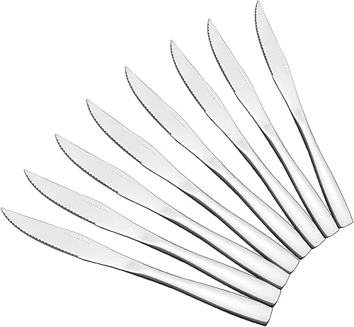 Cuchillos para carne de 8 piezas, cuchillos de cocina de acero inoxidable