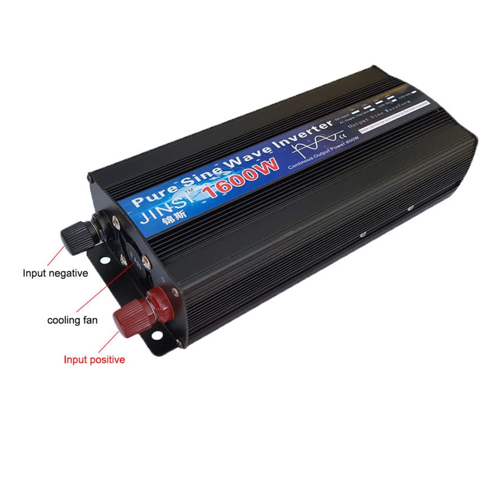 Inversor de Onda sinusoidal Pura 12V 24V 48V 220V 1000w 2000w 2600W inversor de energía Solar DC12V a AC 220V convertidor Voltaje Pantalla LED(1000W,60V-220V 50HZ-Universal)