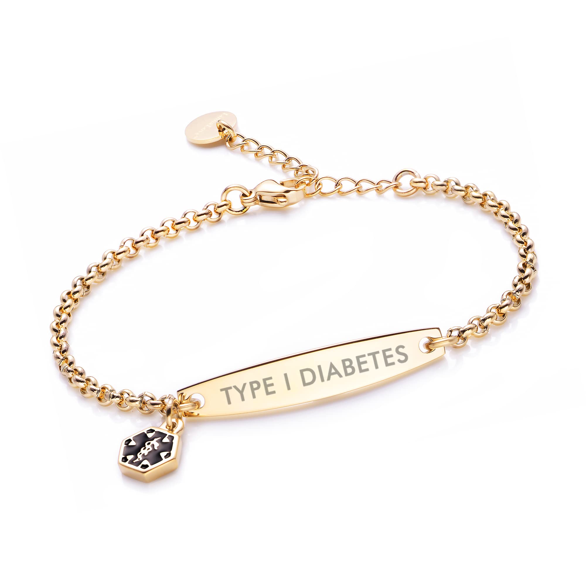 LinnaLove Rolo Chain Medical Alert Bracelet