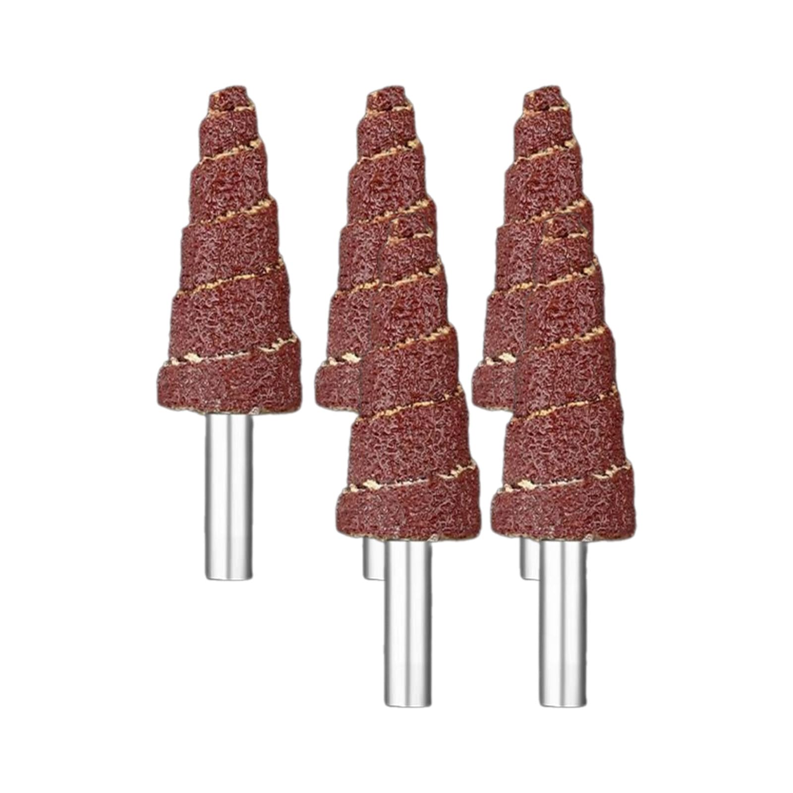 YPBEW 5Pcs Cone Shape Abrasive Sandpaper Deburring Sanding Polishing Flap Wheel for Metal and Metallic Grinding Polishing