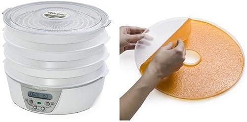 Deshidratador eléctrico de alimentos Presto (06301), blanco, (White with Fruit Roll Sheets)