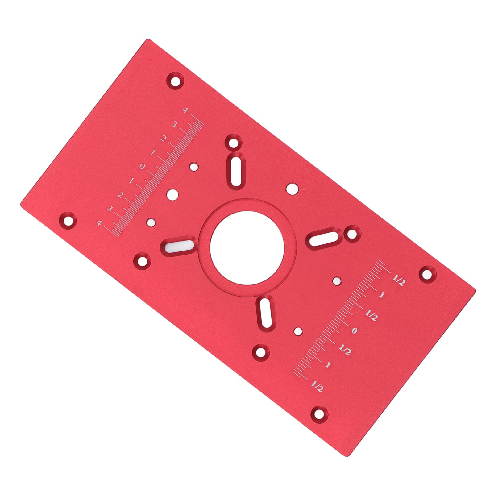 Plaque d'insertion pour table de routeur en alliage d'aluminium rouge noir M8