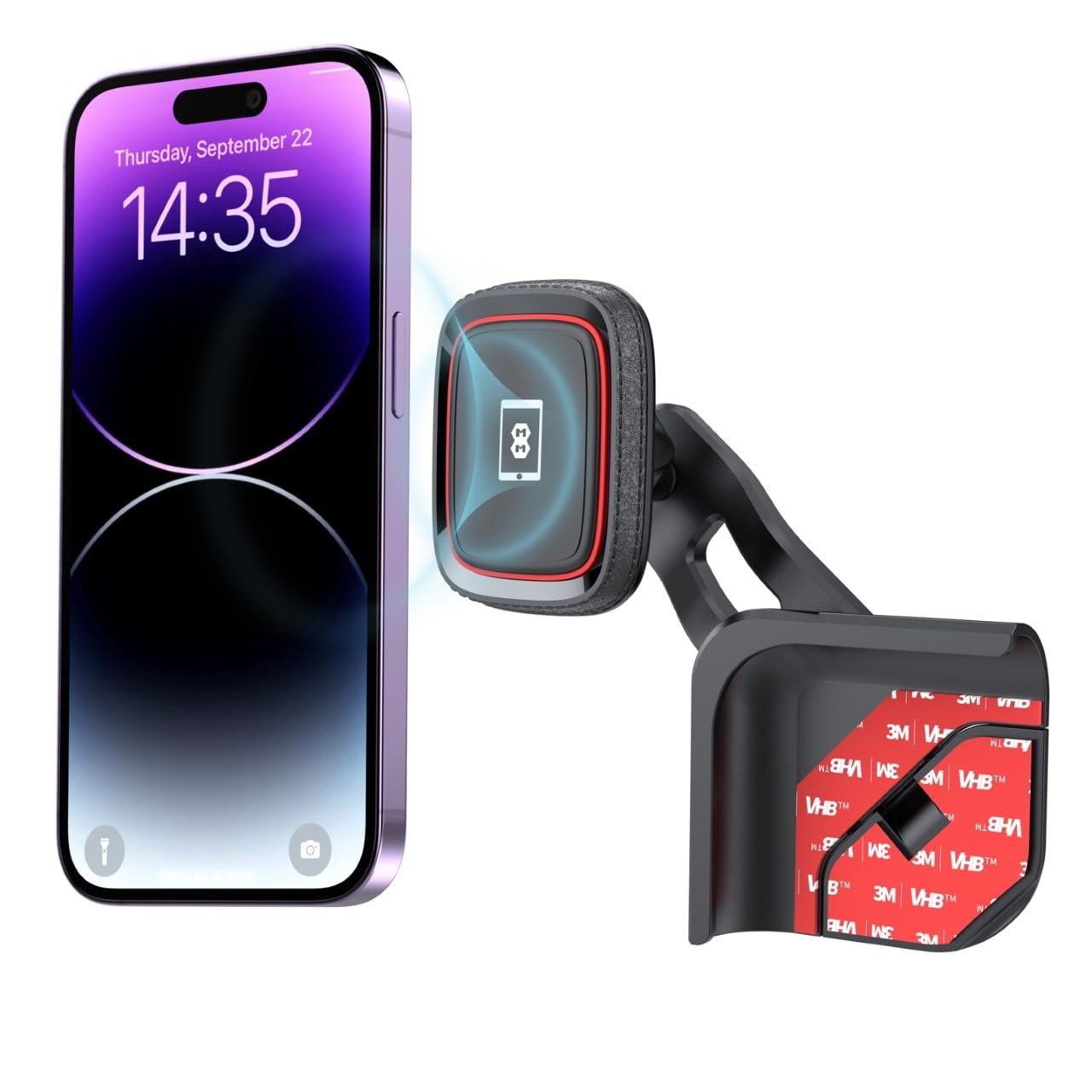 Uchwyt do telefonu Tesla MagSafe uchwyt samochodowy kompatybilny z modelami 3 / Y/S (2021) / X (2021) kompatybilny ze wszystkimi telefonami iPhone 16, 15, 14, 13 i iPhone 12