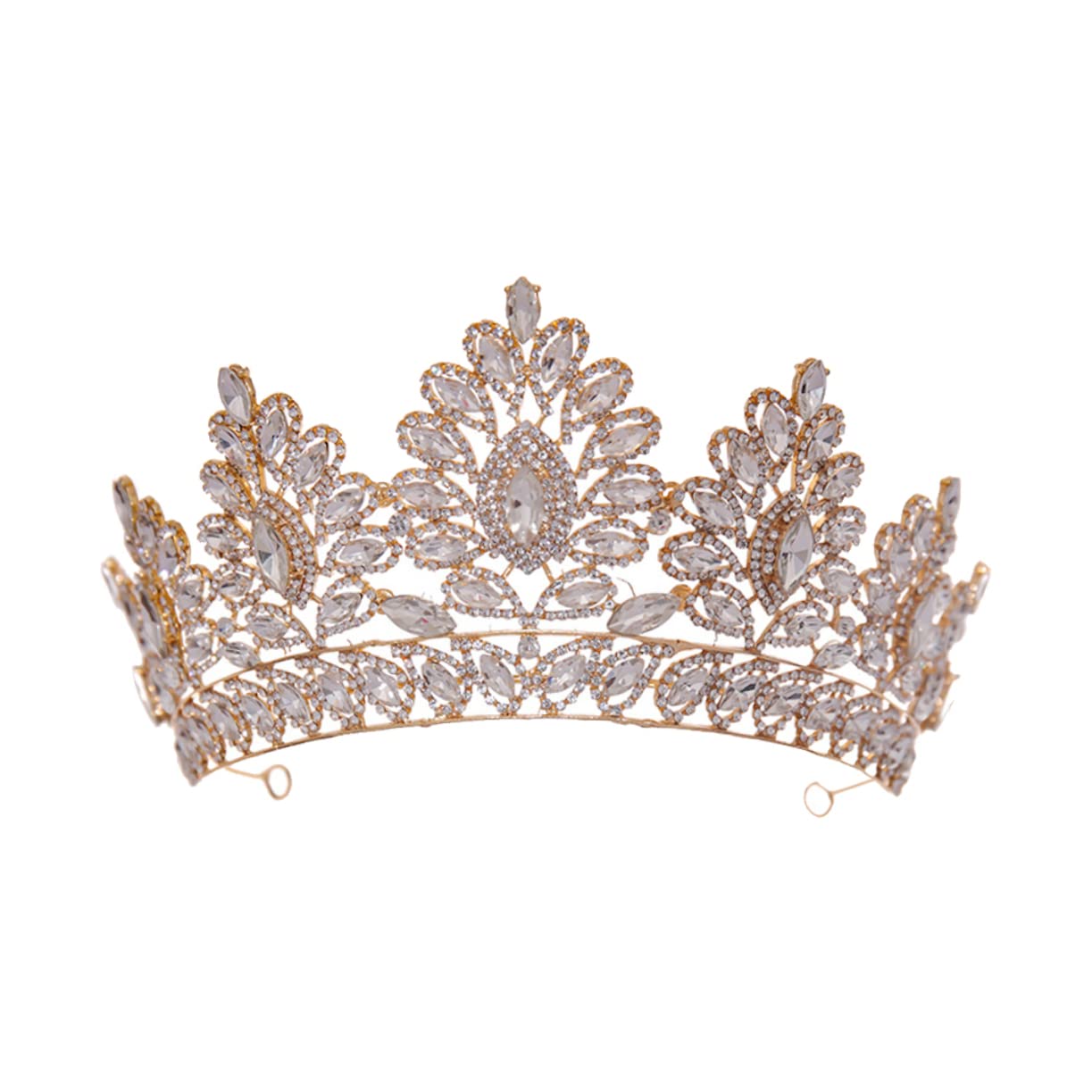 Tiara Transparente para Novia, Tocado de Boda Elegante | Aleación con Pedrería, Diseño Lujoso y Ligero, Brillo Decorativo para Fiestas y Prom