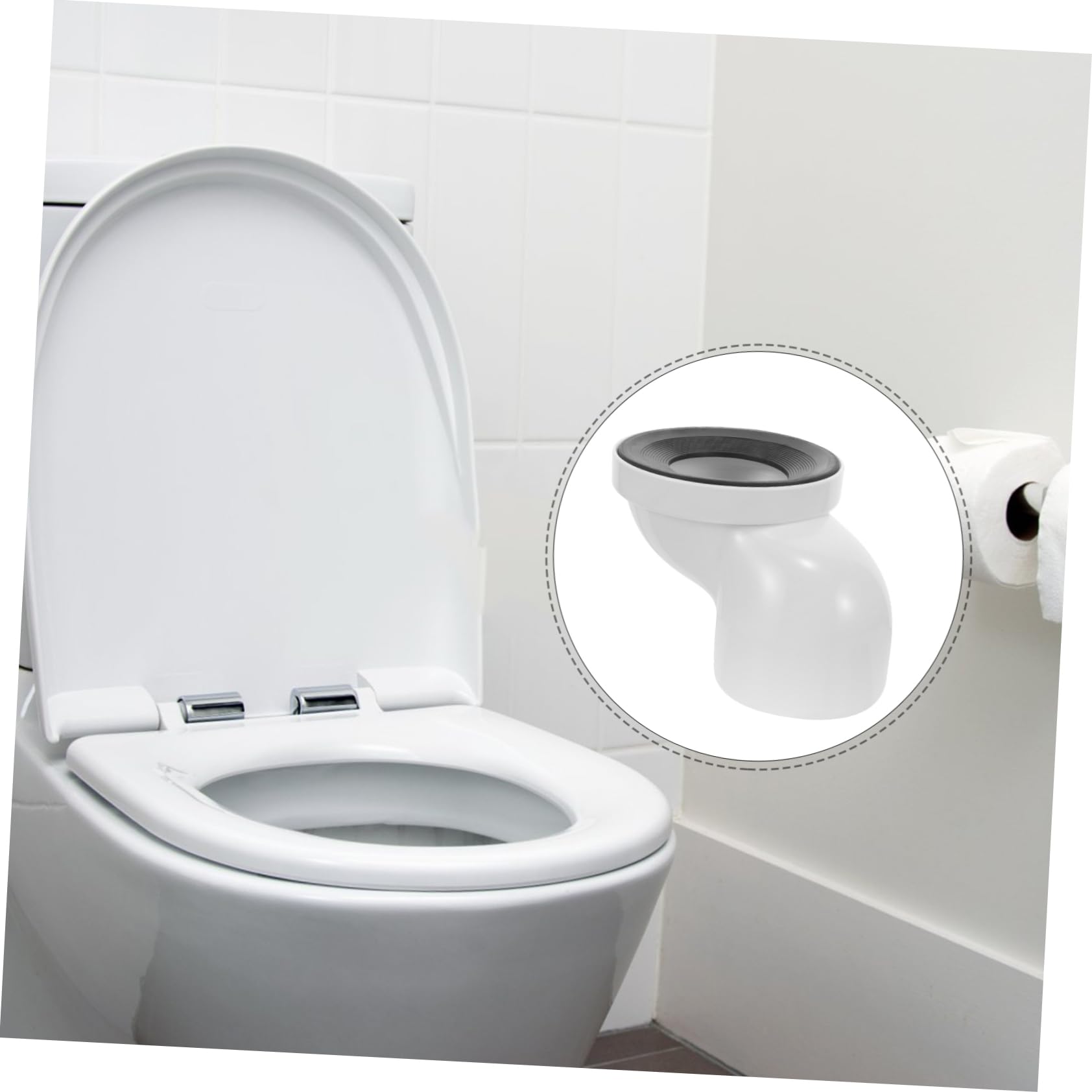 Spostamento del WC, Cambio WC, 3 Pezzi Cambio WC Comò Tubo di Drenaggio Cambio Scarico Acqua Cambio WC Parte WC Parte ABS Tubo di Collegamento Vasca (Material : 20.00X13.80X11.50CM) (Color : 20.00X13