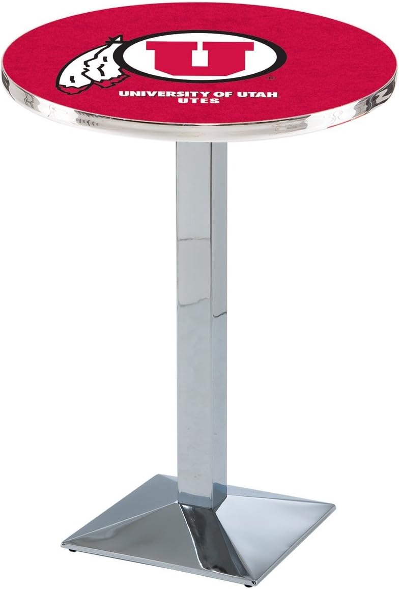 HBS L217-42" Chrome Utah Pub Table by Holland Bar Stool Co.