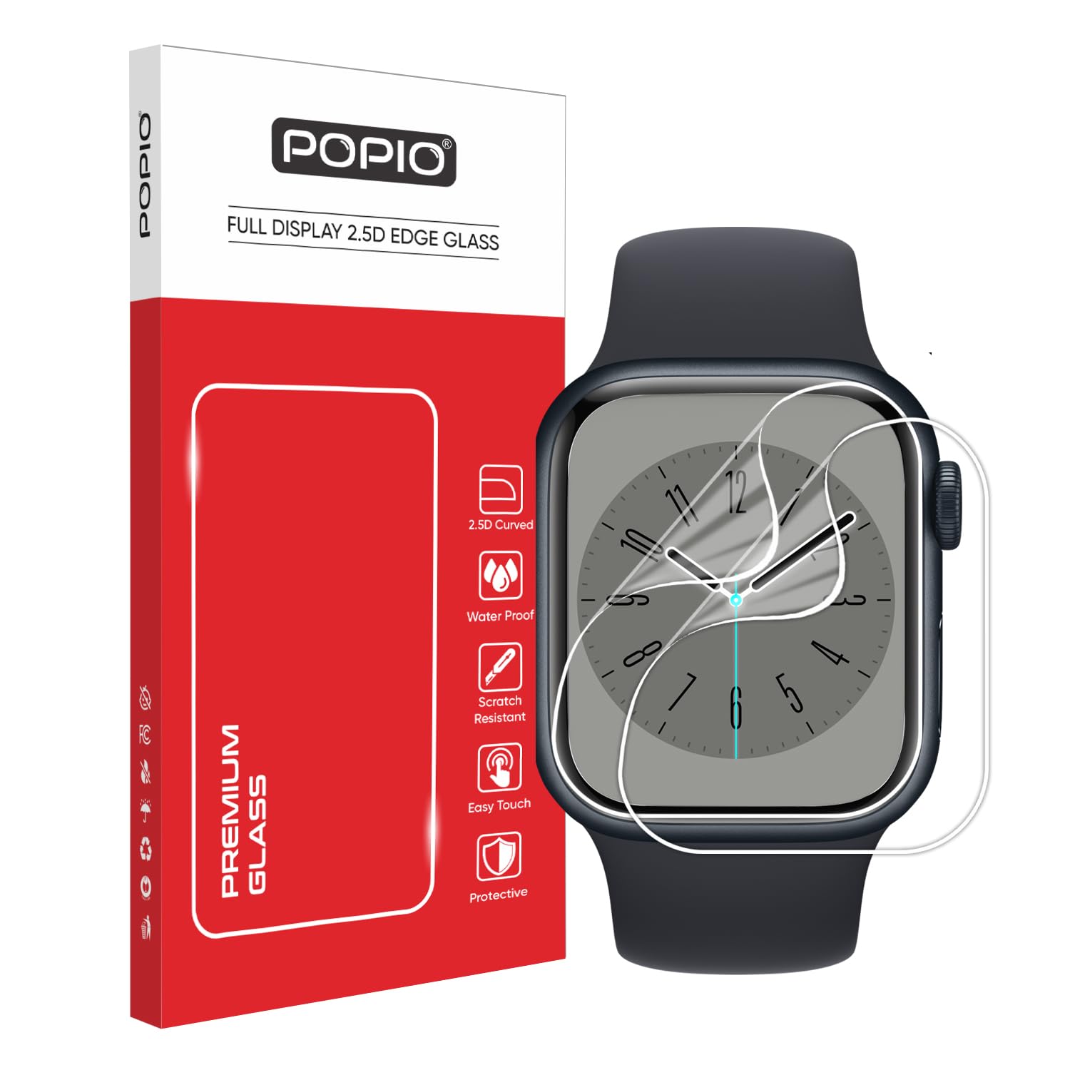 - POPIO Acrylic Screen Guard Protector Compatible for Apple watch Series 10, Series 11 46mm (Transparent) with Edge to Edge Full Screen Coverage & Easy Installation Kit, Pack of 2