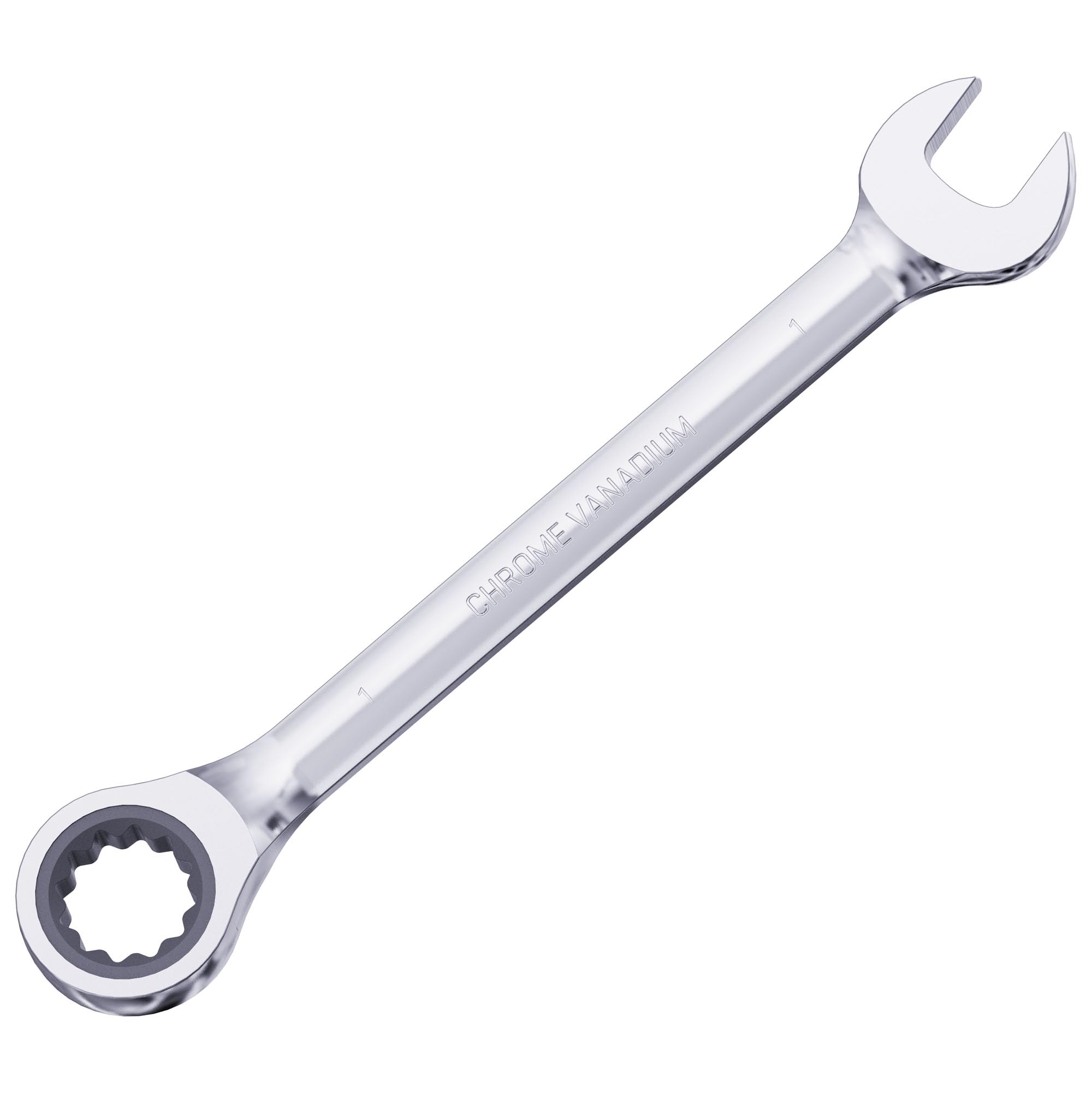 Skweawert 1 Inch Ratcheting Combination Wrench SAE 72 Teeth 12 Point Ratchet Box Ended and Open End Spanner Tools for Tight Space, Heat-Treated CR-V