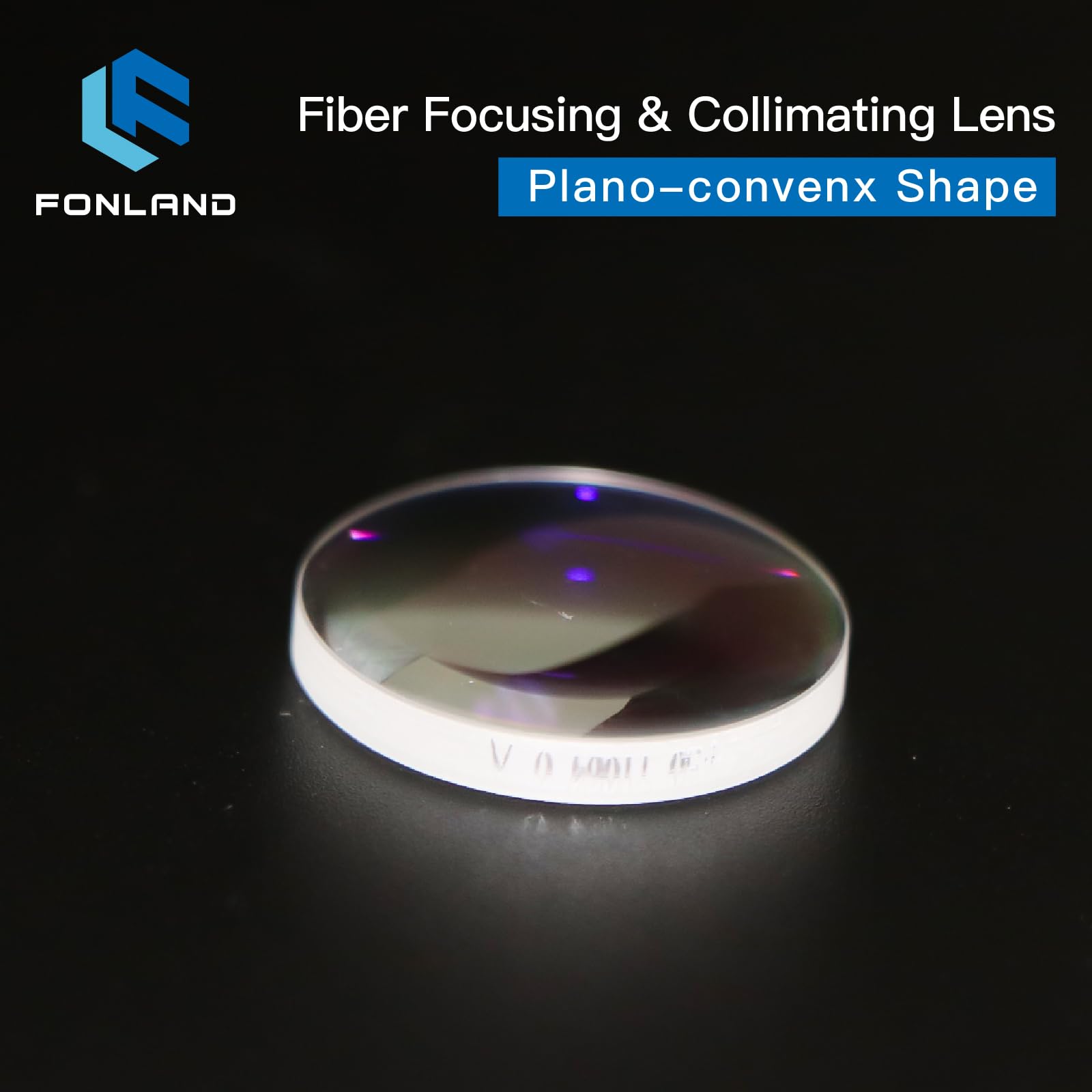 Diametro lente Collimante di Messa a Fuoco 20-37 mm Silice Fusa al Quarzo per Macchina Laser a Fibra ad Alta Energia 1064nm Piano-Convesso