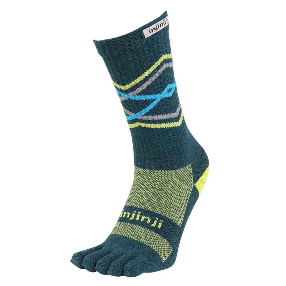 Injinji - Performance 2.0 - Trail Midweight Crew Granite - Socks - Unisex, eclipse, L-XL