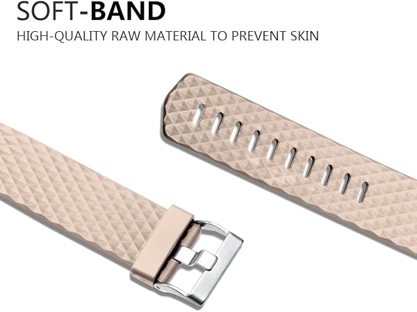 FunBand Cinturino compatibile con Fitbit Charge 2, Classic Edition, in morbido silicone, sportivo, regolabile, compatibile con Fitbit Charge 2 - 5