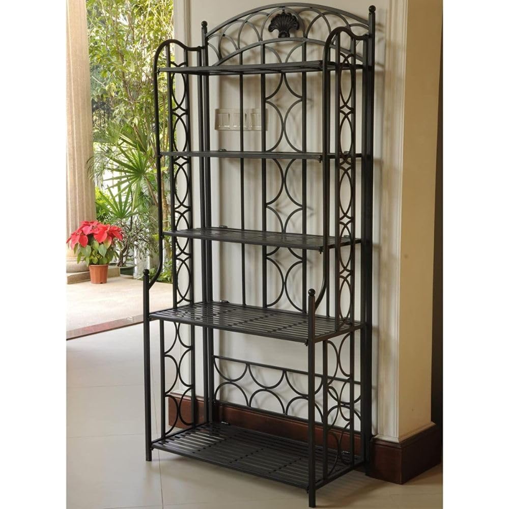 Amazon.com: Oakestry 5-tier Iron Indoor & Outdoor Bakers Rack Space  Efficient for Cooling Baked Goods Kitchen Pantry or Dining Area Allows Good  Ventilation 70" D X 32" W X 4" Inches :