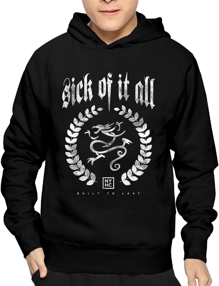 MaughamWayne Men Cool Sick of It All Hoodies Sweatshirts