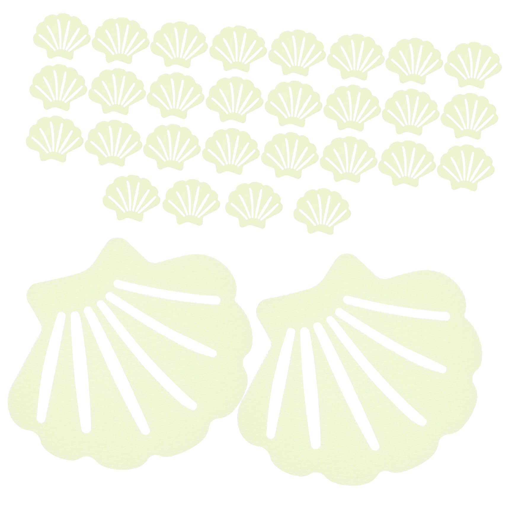 MAGICLULU 4 Juegos Adhesivos Antideslizantes para Bañera Pegatinas Antideslizantes para Bañera Pegatinas De Baño con Forma De Concha Pegatinas De Ducha Calcomanías Tiras De Bañera 30 Uds * 4