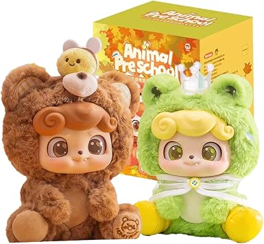 Q.Kid Animal Preschool Plush Series Blind Box 1PC 1 of 7 Possible Styles Cute Figures Collectible Toys Birthday Gifts 1Pc-Blind Box
