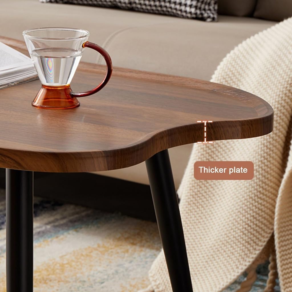 Aimery Office End Table Living Room Tables Sofa Side Table, Cloud Shape Coffee Table, Household Small Iron Bracket Living Room Sitting On The Floor Low Table (Color : A, Size : 100X60X38CM)