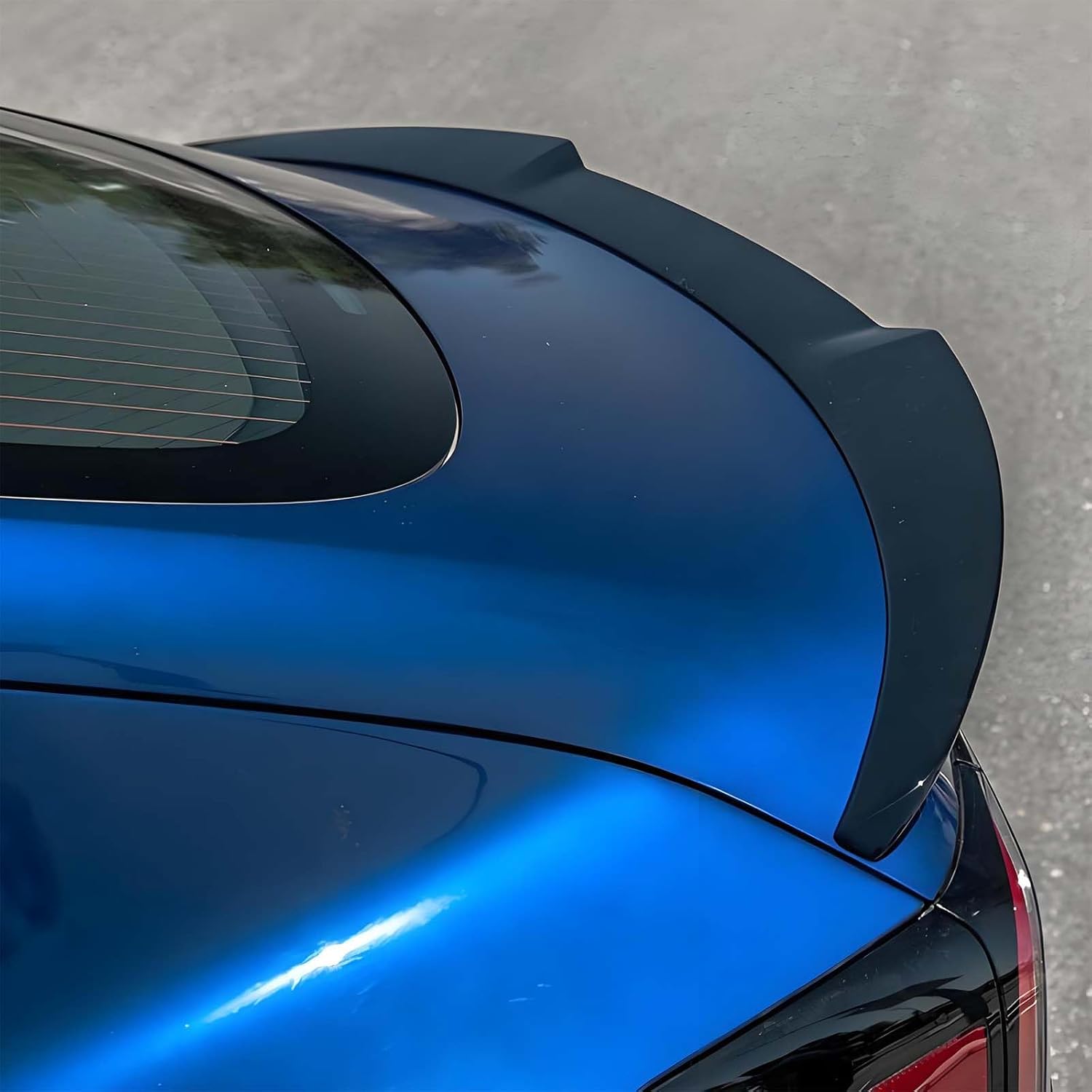 Rear Spoiler Wing Compatible with 2017 2018 2019 2020 2021 2022 2023 Tesla Model 3 Rear Trunk Lip PSM Style, Gloss Black