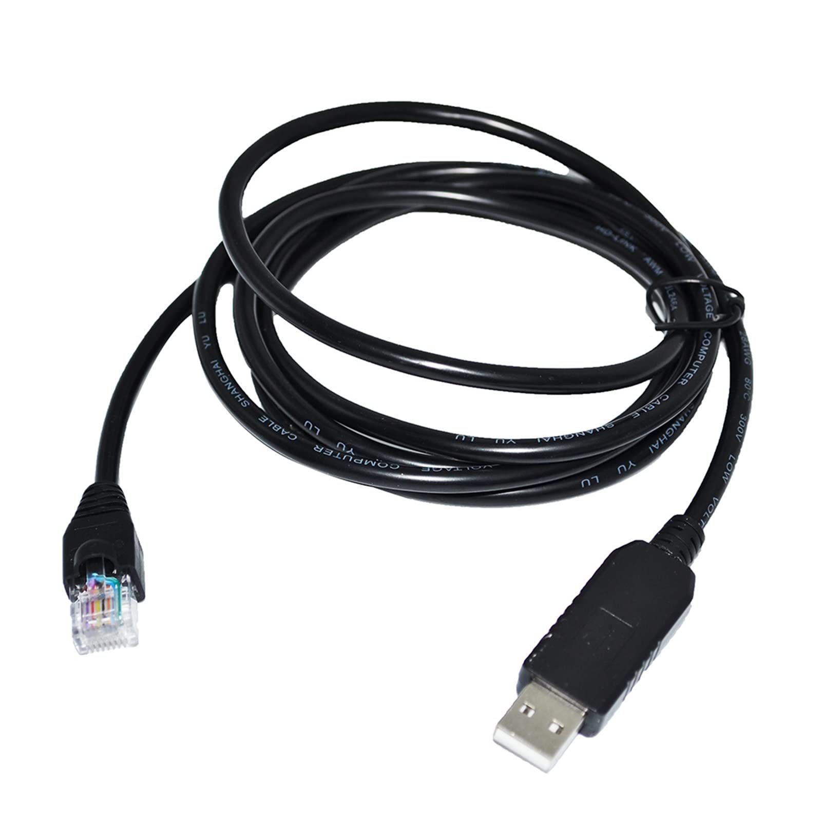 Cable Adaptador de Consola USB 2.0 a RS232 RJ45 CAT5 Compatible con H3C HP ARBA Juniper RUIJIE 3COM, enrutador, conmutador, cortafuegos(5M)