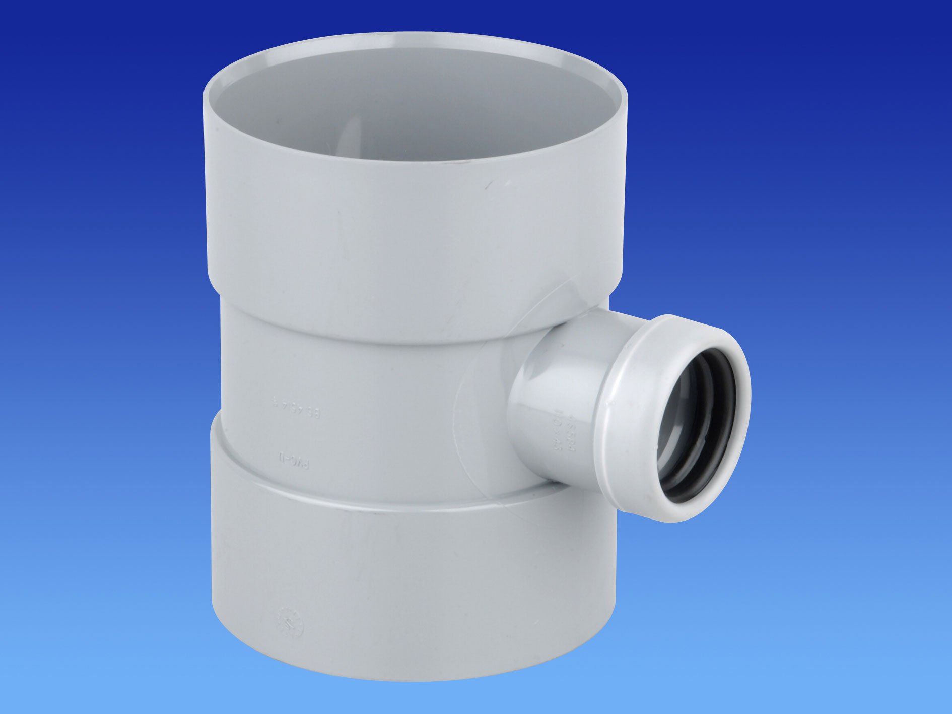 Wavin OSMA 110mm SOIL 4S584 D/SW Bossed Pipe - 40mm GREY
