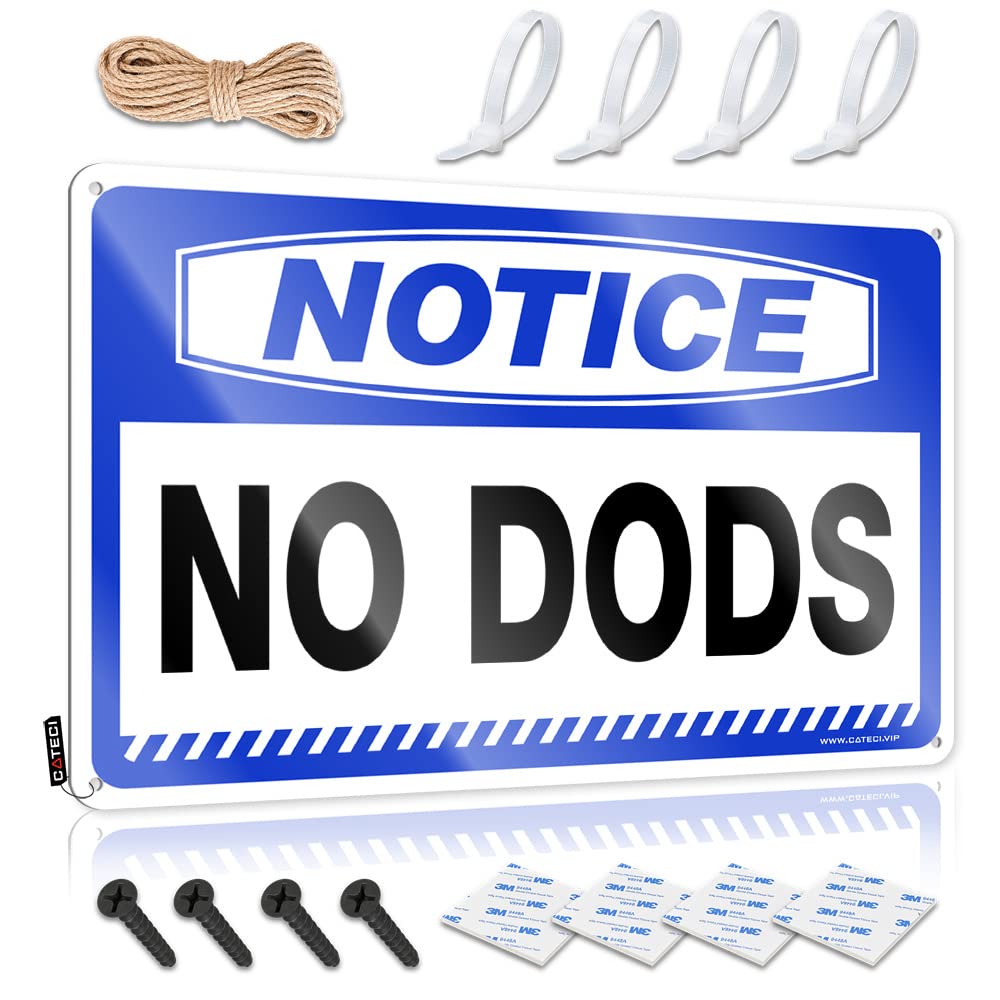 Tin Signs For Bar Notice No Dods Tin Sign Metal Beer Signs Funny Patio Signs(30X40CM)