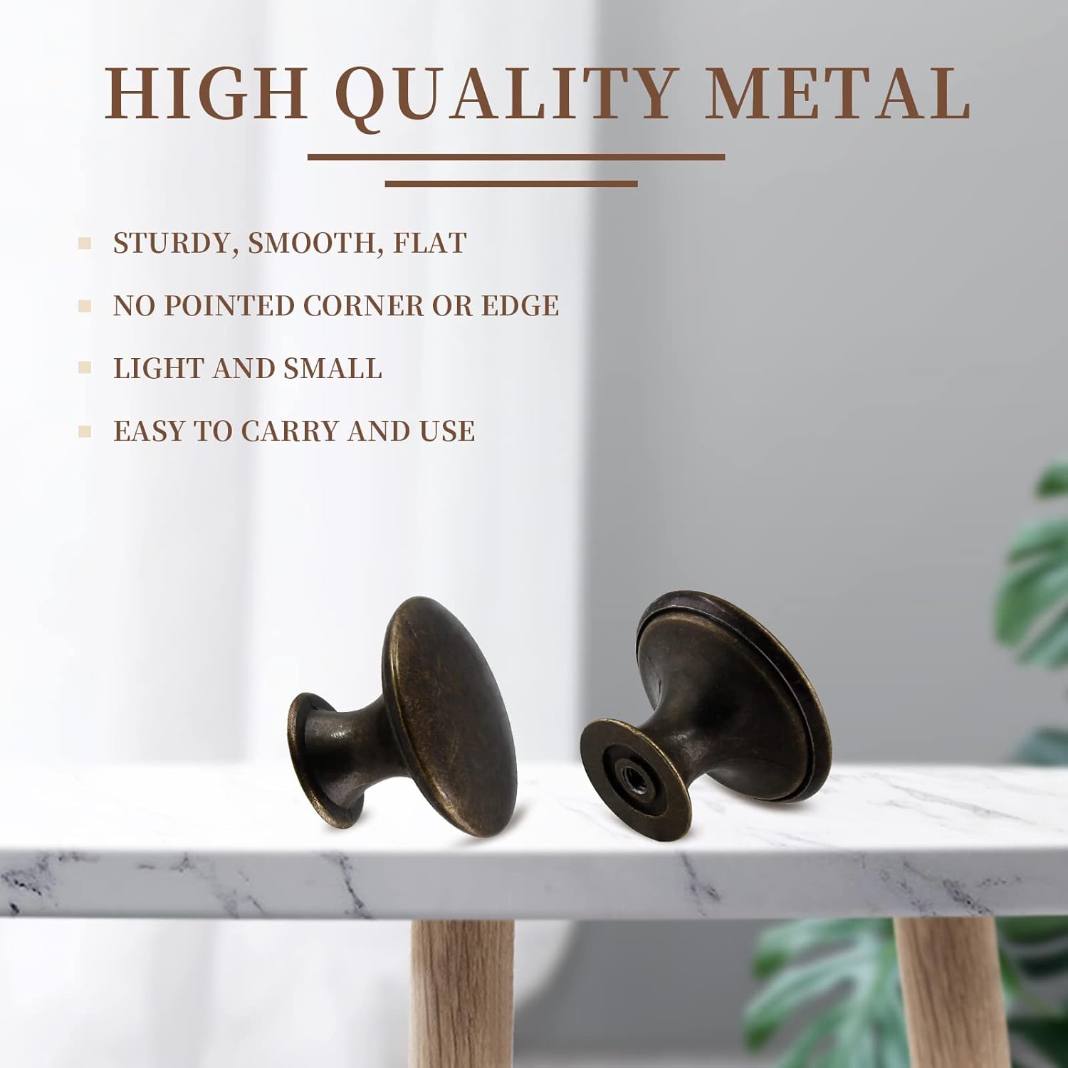 12 Pcs Antique Red Bronze Cabinet Knobs Metal Drawer Knobs Round Dresser Handle 1.18" Diameter Kitchen Cabinet Knobs Hardware(with Mounting Screws)