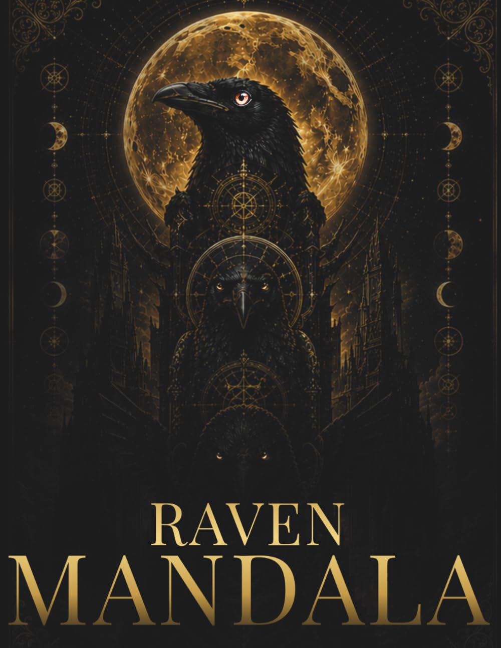 Raven Mandala Coloring Book: 30 Sacred Raven Mandalas for Adults | Celestial Geometry, Lunar Symbolism, Gothic Ornamentation, Mindfulness & Relaxation (Stillhaven Bird Mandalas Collection)