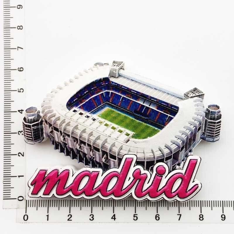 Miniatura 2 de Imanes de nevera españoles Toledo Granada Madrid, Sevilla, Barcelona, Girona, España, recuerdo turístico, calcomanías magnéticas UV para