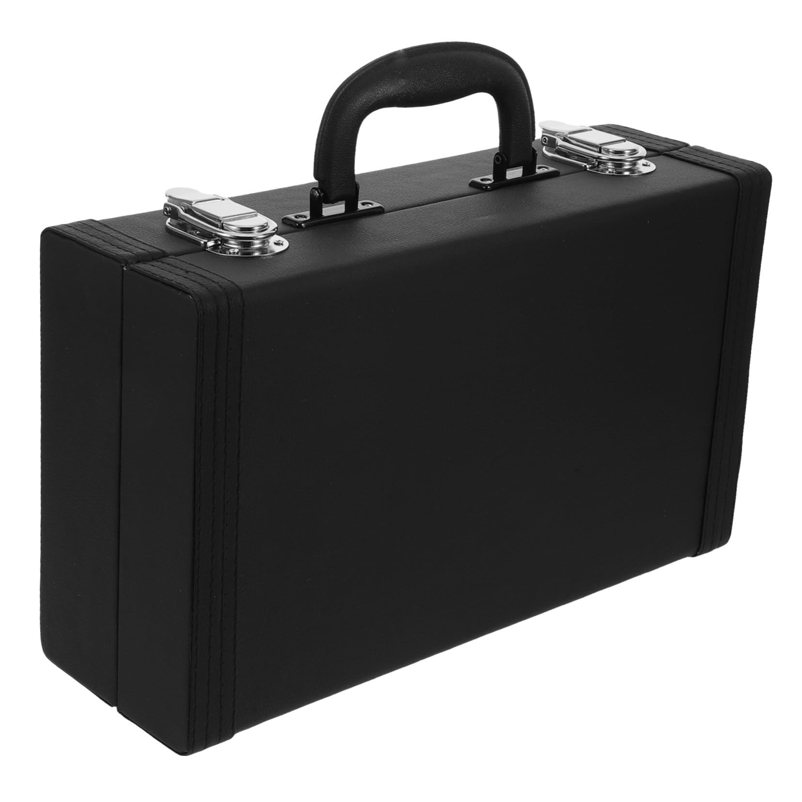 Przenośny Pokrowiec Klarnet z Twardego PU Lekki Antyprężny Organizer Instrument z Ergonomiczną Rączką i Zamkiem Czarny Futerał Do Przechowywania Stroików i Akcesoriów Muzycznych