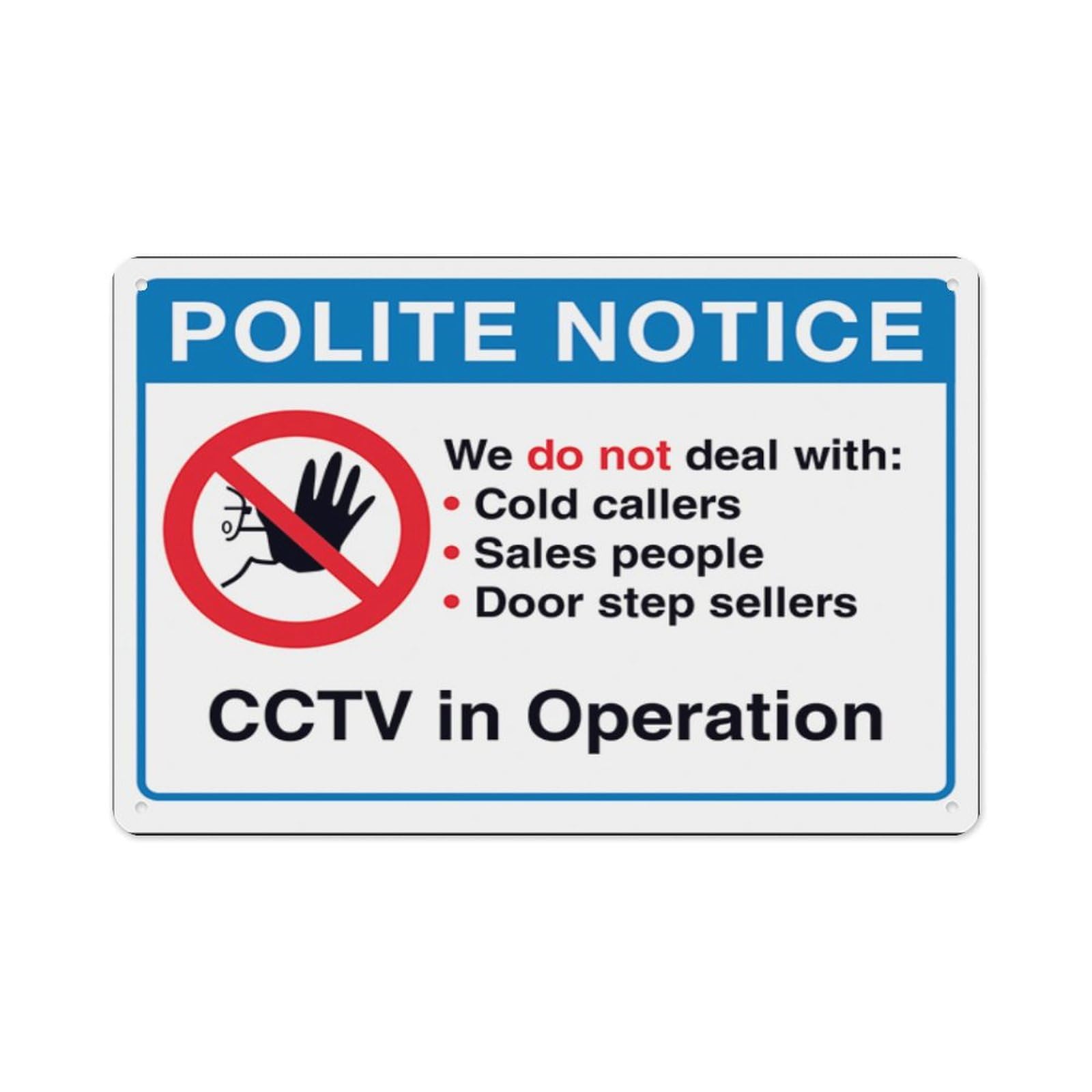 peiyeety Polite Notice, We DoDeal With Cold... Cctv In Operation Aluminum Tin Warning Signs For Home Outdoor Garden 12X16 Inches