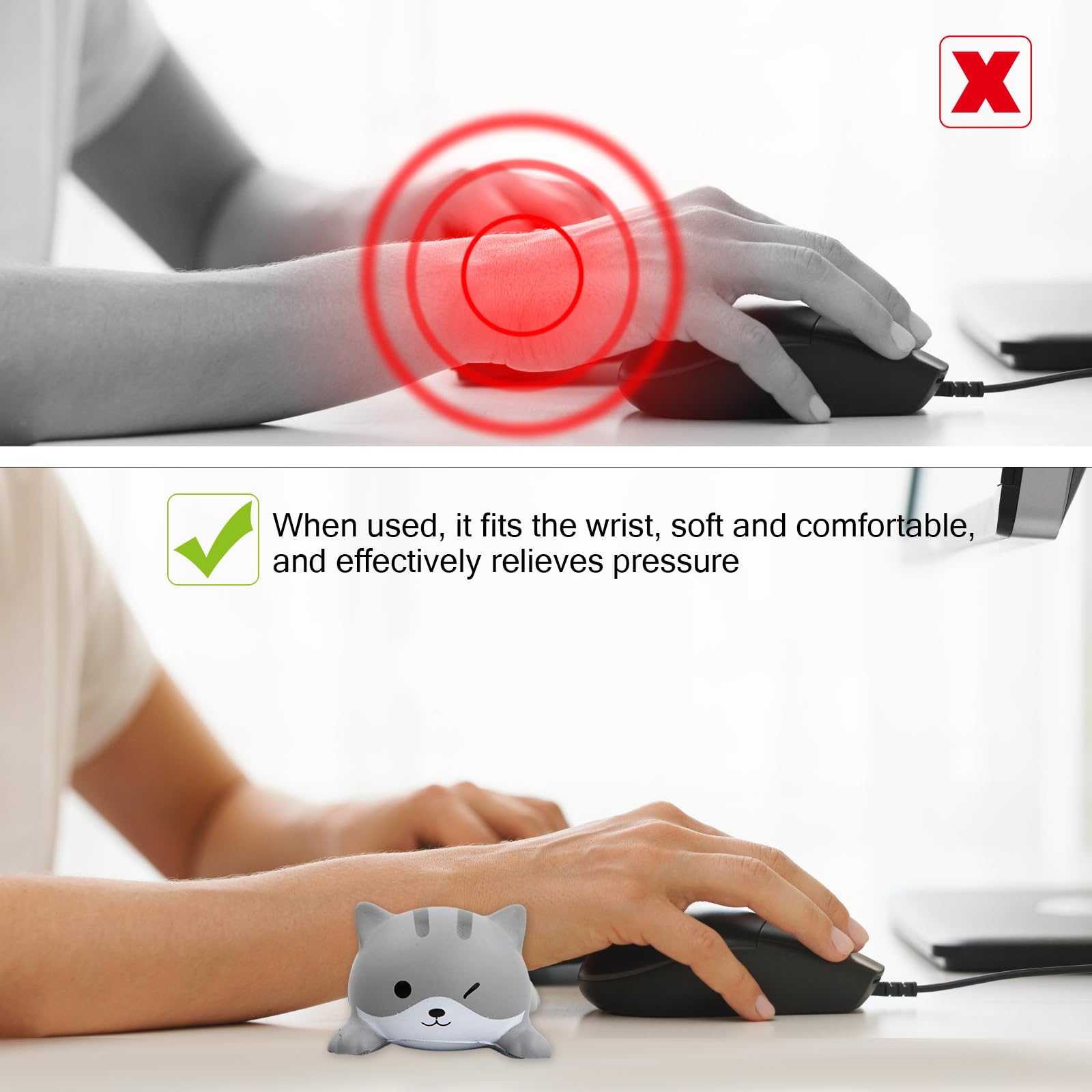 CSL - Repose-poignets Pour Clavier Keyboard - Repose-poignet En Ousse