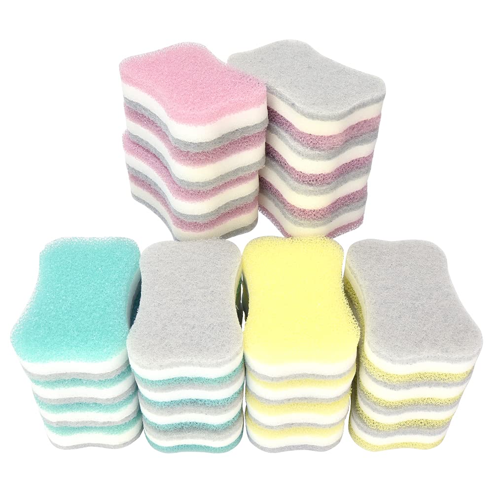 ❣️クリスマス 食器用スポンジ 耐久性のあるキッチン用洗浄パッド 3個 ❣️クリスマス 食器用スポンジ 耐久性のあるキッチン用洗浄パッド 3個