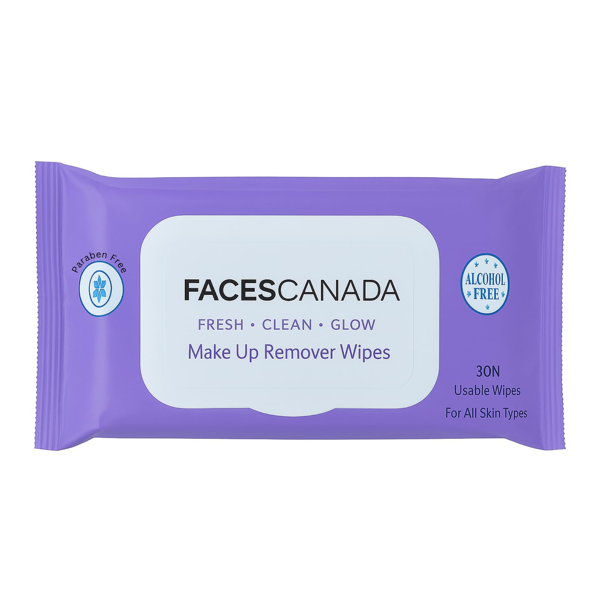 FACES Fresh Clean Glow Makeup Remover Wipes (30 Count)