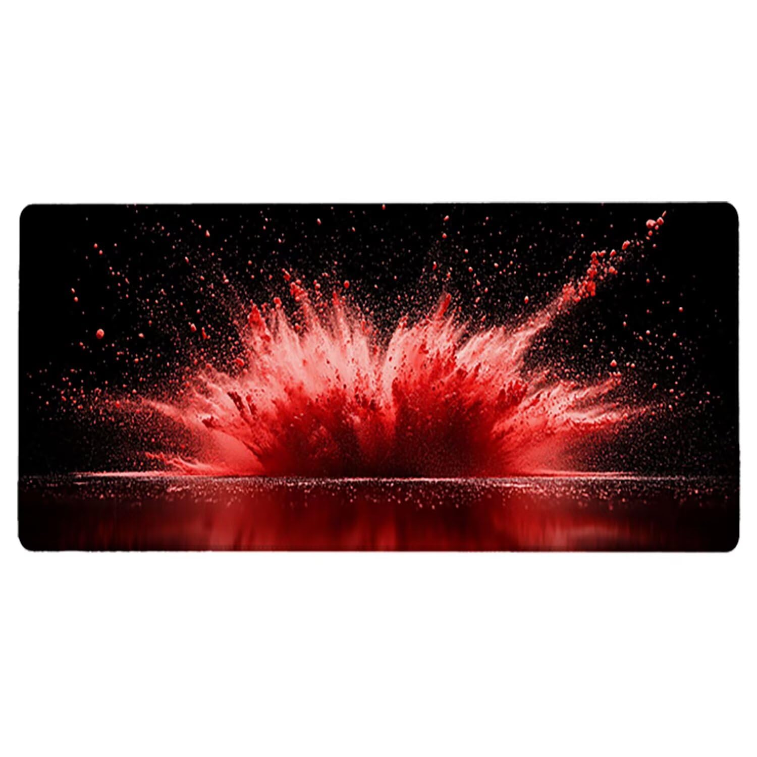 Podkładka pod mysz do gier XXL - 1600 x 800 x 3 mm - krajobraz duża antypoślizgowa podkładka pod klawiaturę biurową ze zszytymi krawędziami, czarna duża podkładka pod mysz do gier do biura i domu