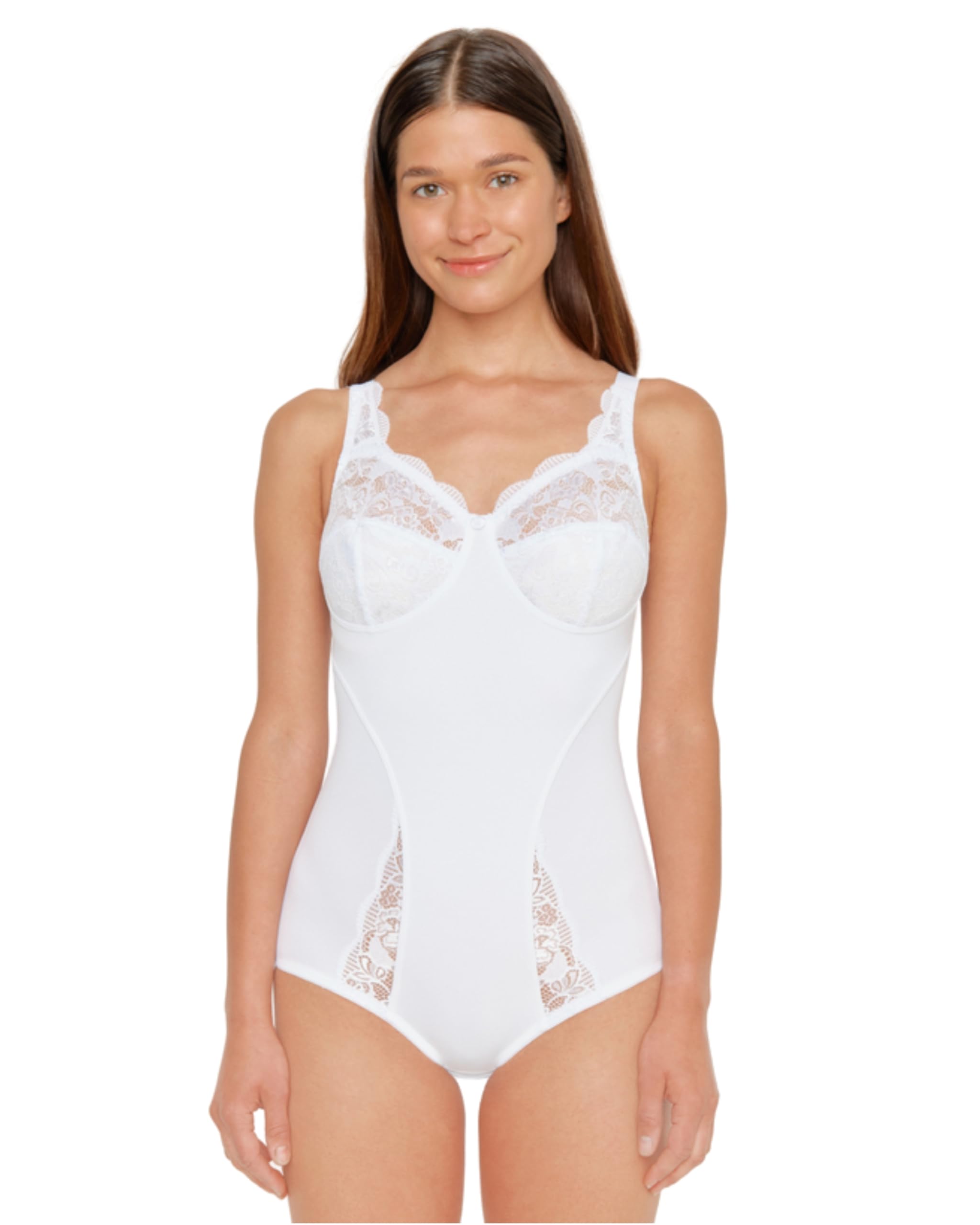 Susa Damen Body ohne Bügel - Latina 6538 - Verschiedene Größen & Farben - Bequeme Shapewear Mieder für Frauen - Figurschmeichelndes Design - Ideal für Alltag & besondere Anlässe
