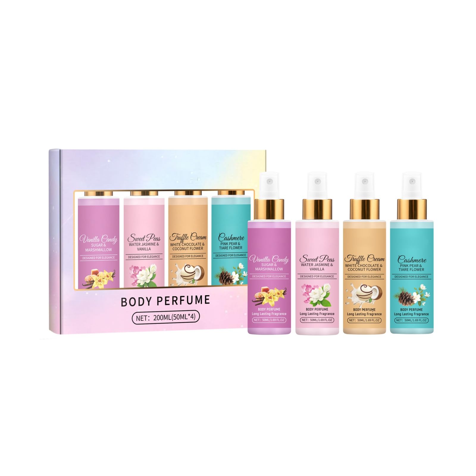 Perfume Body Mist, Body Spray With Cherry, Peach and Vanilla Hair & Body Mist for Women, Fresh Scent Long-Lasting Fragrance Keep Skin Hydrated? Travel Size 50mL/1.74fl oz