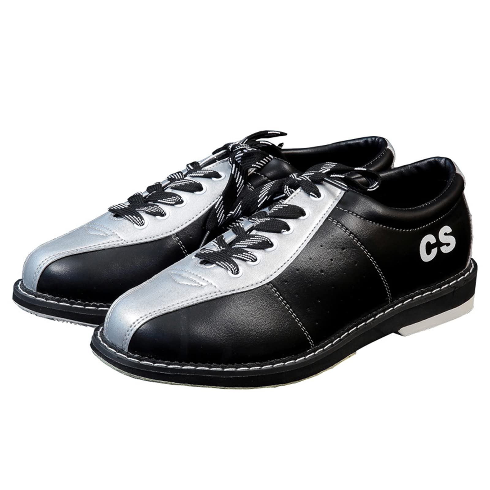 Zapatos Bowling Hombre Zapatos Ligeros De Cuero para Bolos Amortiguador Resistente Al Desgaste