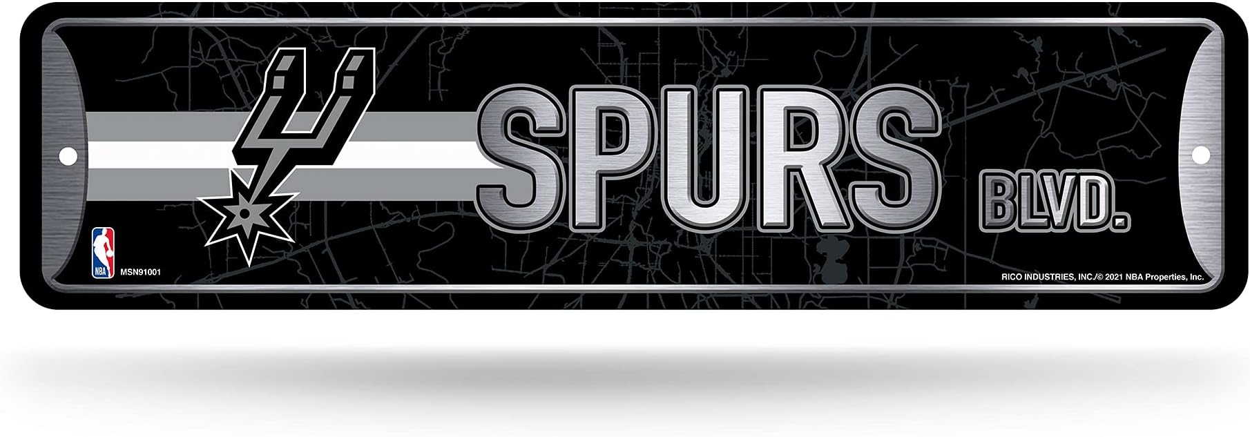 Rico Industries NBA Basketball San Antonio Spurs Metal Street Sign